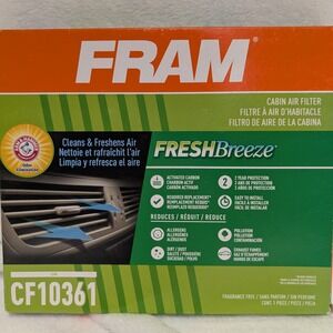 FRAM Fresh Breeze Cabin Air Filter CF10361 Arm & Hammer Carbon GM Vehicles New